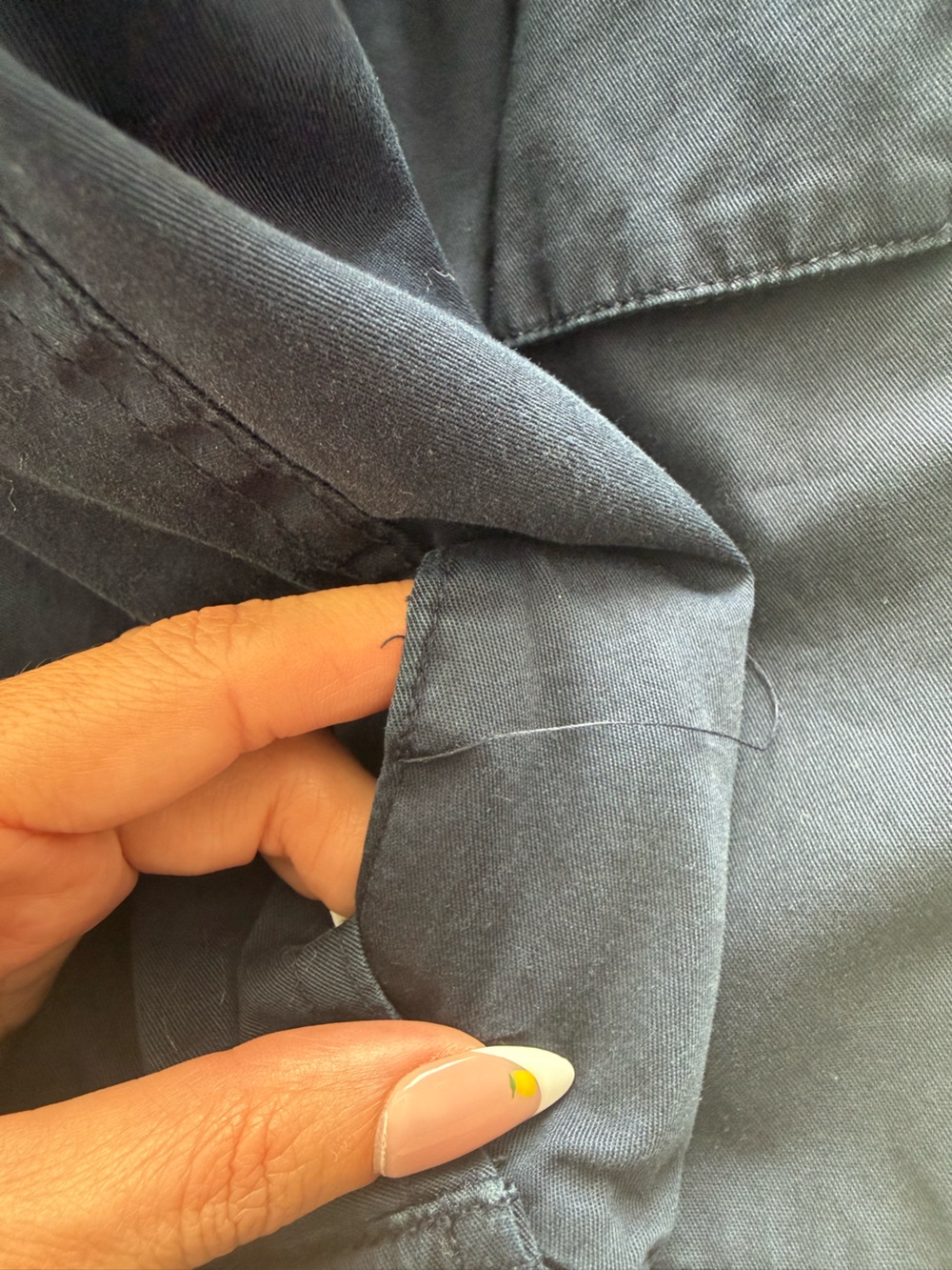 Old Navy Small Navy Utility Field Jacket with Corduroy Collar Chore Barn Work - Picture 7 of 11